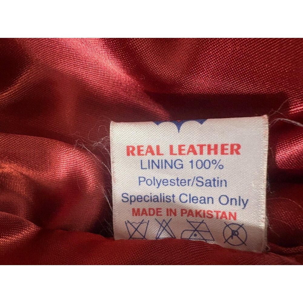 The Leather Company Leather Quilted Jacket Size L color Red NWT vintage Y2K - Picture 3 of 9